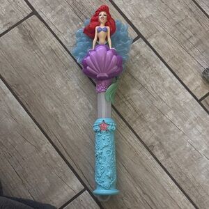 Disney Ariel light up bubble wand Mermaid Wand with Purple and Blue Details